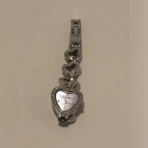 Fossil Silver tone Heart Charm Bracelet